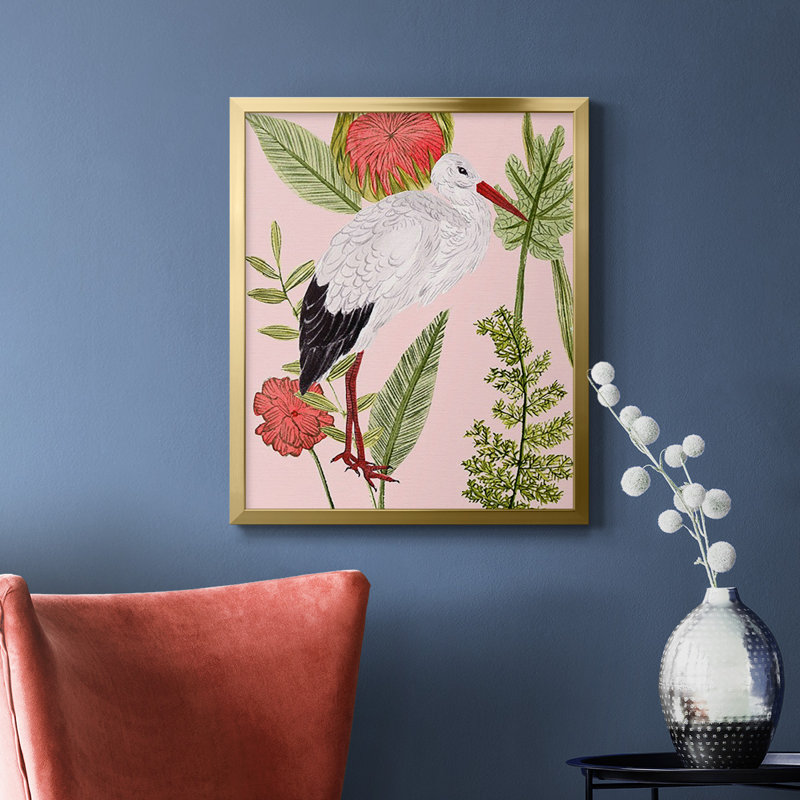 Birds In Motion IV, reproduction d'art sur toile, 24" H x 20" W x 1" D, Cadre doré