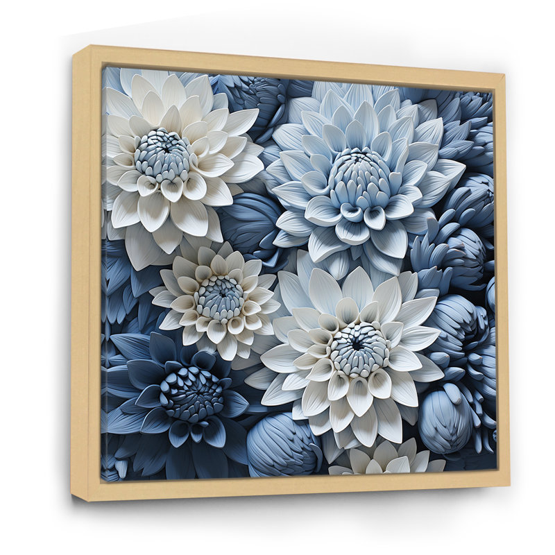 «Graceful Mums», impression sur toile, H 30 po x l 30 po x P 1 po, Cadre naturel flottant