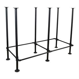 Base de table industrielle en fonte noire à 6 pieds, 50 lb