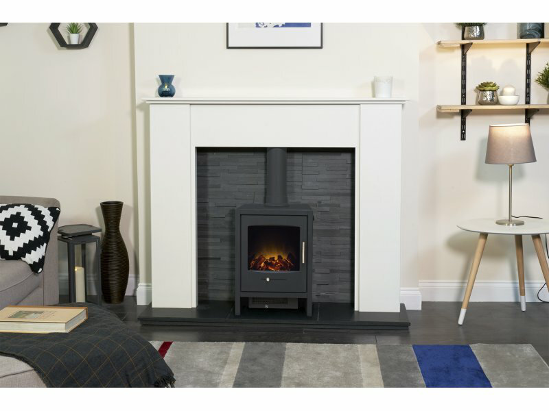 Bergen Adam 40cm W Electric Stove with 6142 BTU, Charcoal Grey