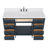 Thornaby Solid Wood Single Bathroom Vanity with 1.5'' Carrara Quartz Top-1700356174-1680198777