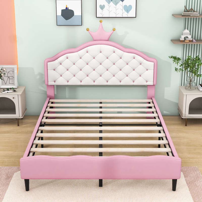 Lit plateforme avec tête de lit Dreamy Crown, Double