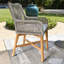 Vincente Wood Outdoor Dining Armchair with Cushion