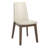 Cipolla 47" Wood Finish Fixed Top Round Dining Set - 5-Piece, Dining Table, White Faux Leather Dining Chairs-107170450