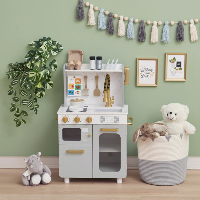Teamson Kids Little Chef Memphis Play Kitchen, Gray