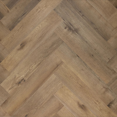 Blues Herringbone SPC Vinyl Flooring Planks - 29.5 in x 5.9 in - Harpo Oak