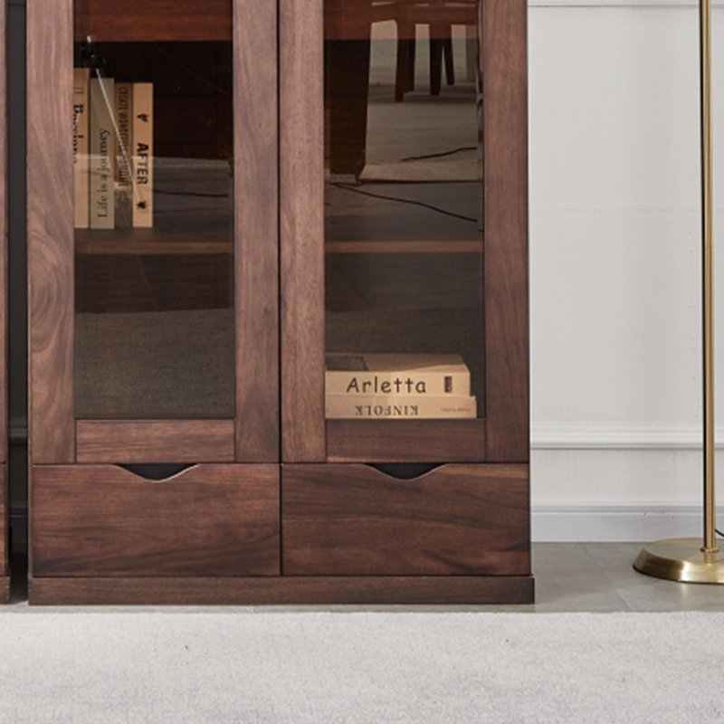 Modern simple pure solid wood bookcase