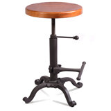Dicle Swivel Adjustable Height Counter Stool with Metal Frame