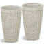 Ensemble de 2 pots à fleurs ronds ivoire avec trou de drainage 19,69 "H-378953978