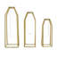 Ensemble de 3 vases de table en acier inoxydable doré