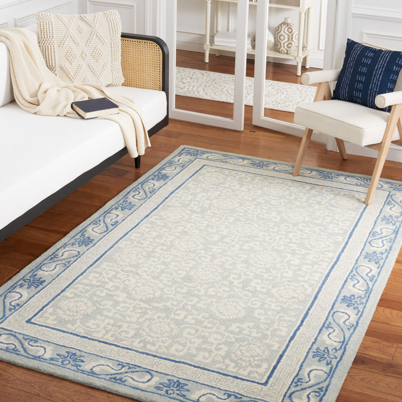 Edurne Hand Tufted Wool Oriental Rug, Rectangle 5' x 8'