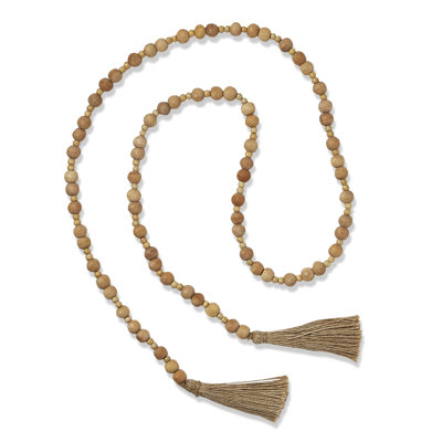 Bead & Jute Tassel Ends Garland Natural