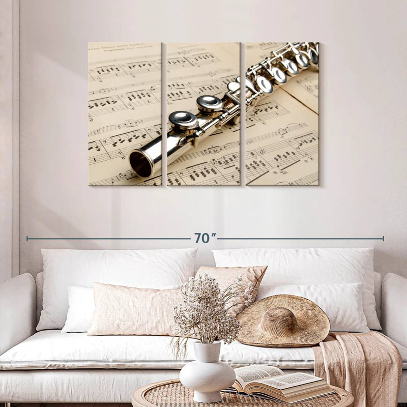 Abarca Sheet Music Flute, 28" H x 45" W