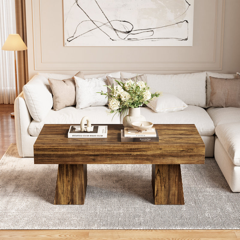 Table basse 47 pouces, Marron foncé