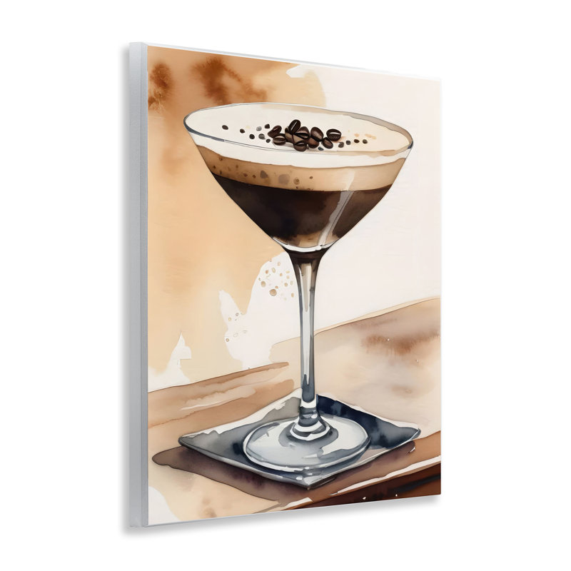  Art mural aquarelle espresso Martini par LSR Design Studio