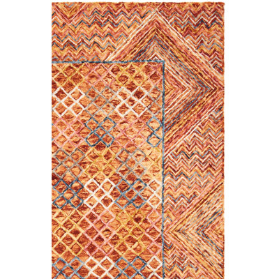 Deyoung Hand Tufted Wool Geometric Rug