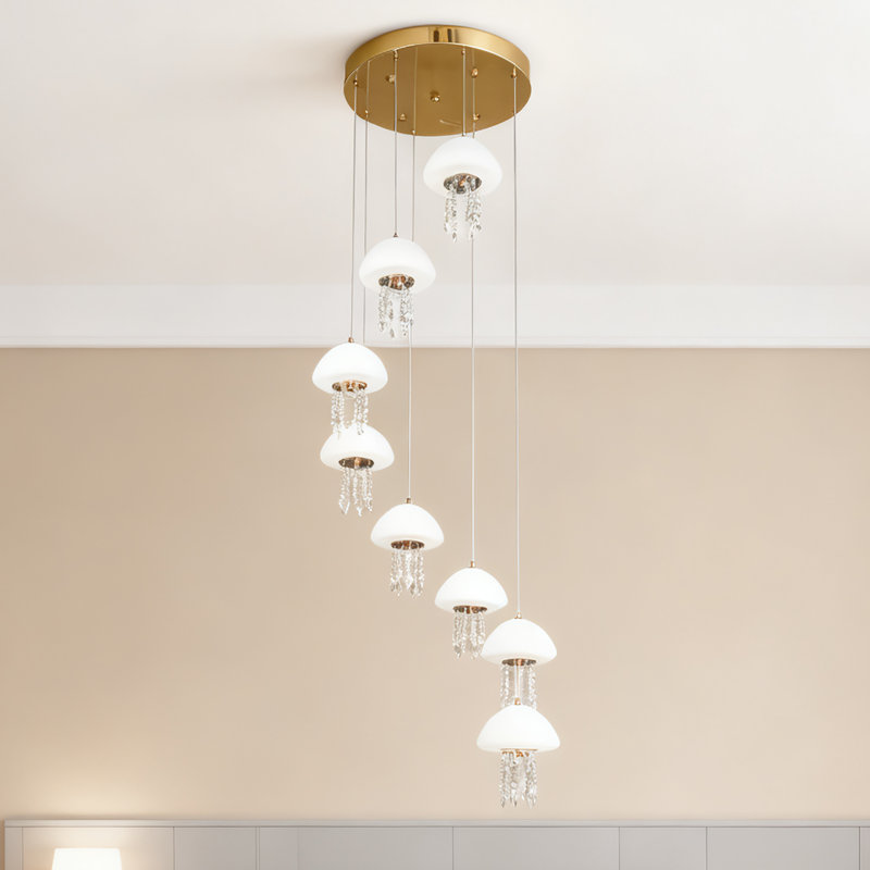 Luminaire suspendu à DEL 8 lumières à intensité variable
