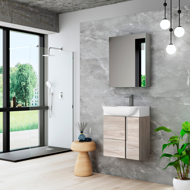 Camilia 21.7'' W Single Vanity, Gray Pine