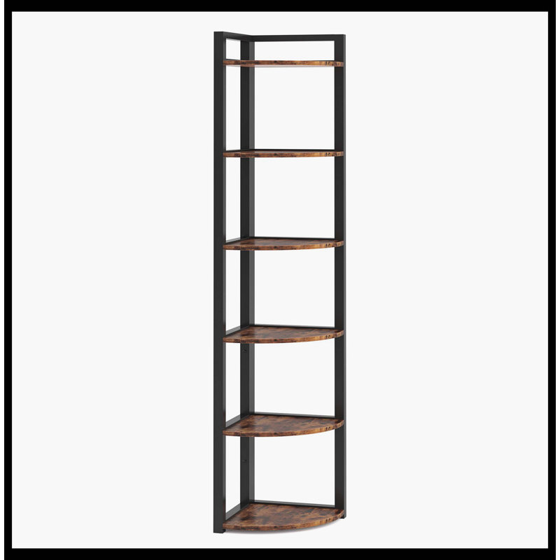 Étagère de coin à 6 niveaux, petite étagère de coin