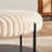 30.9"W Coffee Table,Round Upholstered Ottoman With Storage Shelf And Metal Legs-2047785741