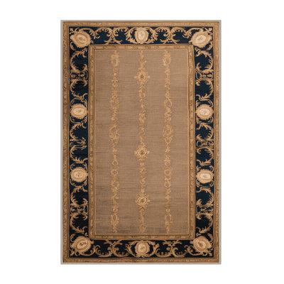 Machine Washable French Brown Area Rug