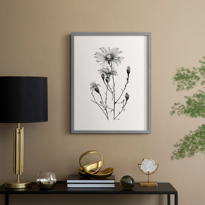 Reproduction florale vintage encadrée CCxxix - bois massif