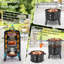 LIFERUN 51cm W Kamado Gas & Charcoal Combo Grill