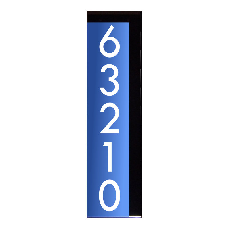 Plaque d'adresse 1 ligne, Oui, Bleu