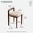 Solid Oak Vanity Stool with Upholstered Seat-1880815918-2143546568-2143546579