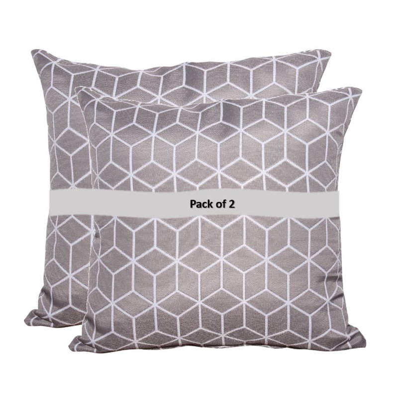 Geometric Scatter Cushion - Pack of 2, Grey