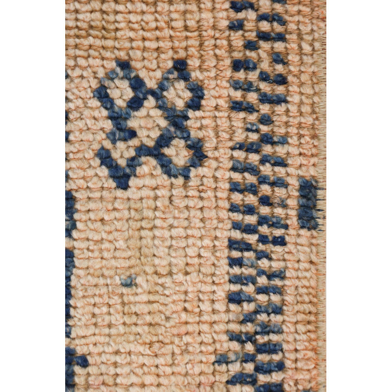 Vintage Turkish Village Rugs One-of-a-Kind Runner 2'7" X 12'2" 1960s Runner Wool Area Rug Orange