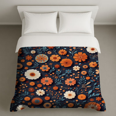 Housse de couette à motif floral