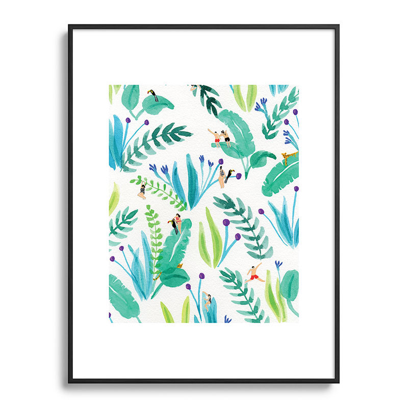 Helo Birdie Toucan jungle, reproduction d'art encadrée, H 24 po x l 18 po x P 0,88 po, Encadrement métallique noir