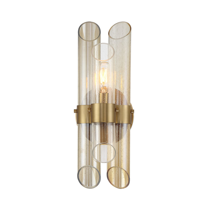 Pavinder 1-Light Wall Sconce in Warm Brass