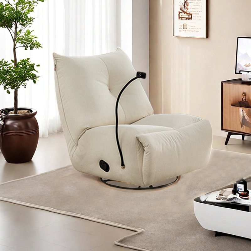 Fauteuil inclinable multifonctionnel pour salon simple, Beige