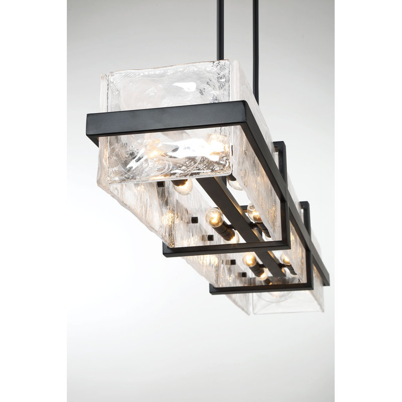 Minka Lavery Cloud Break - 60 Inch Wide 12 Light Island In Coal Finish, 8" H x 48" W x 8.25" D