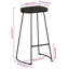 Fulbright Solid Wood Bar Stool with Iron Frame-107732100-107732101