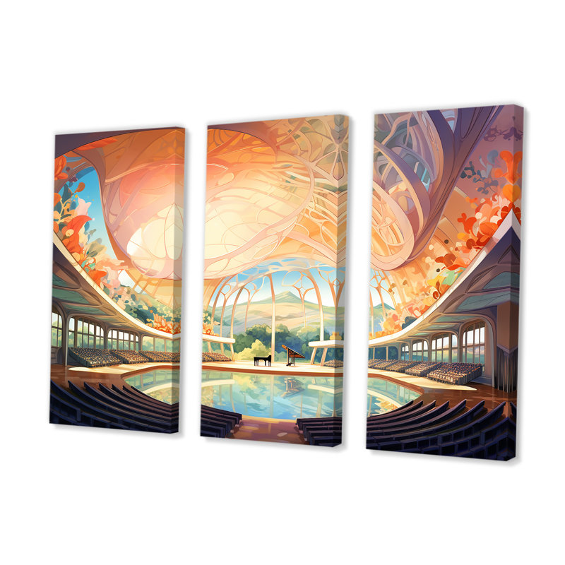 Ensemble de décorations murales de salles de concert Sunrise Impression, H 28 po x l 36 po x P 1 po
