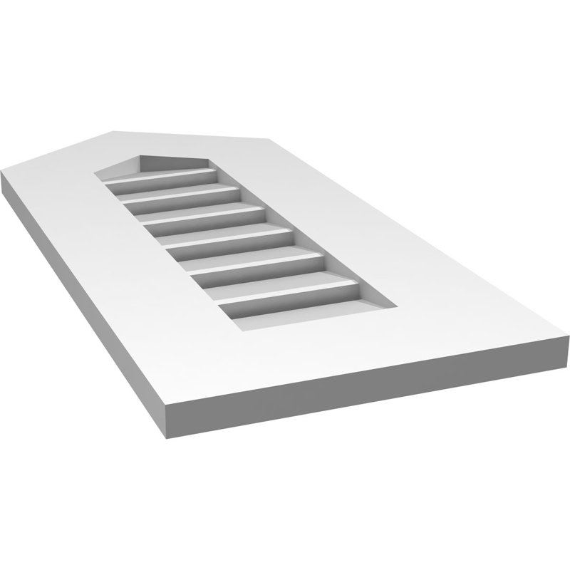Ventilé à pignon en uréthane fonctionnel à hauteur de crête fonctionnelle 4/12, brun clair apprêté, 8/12