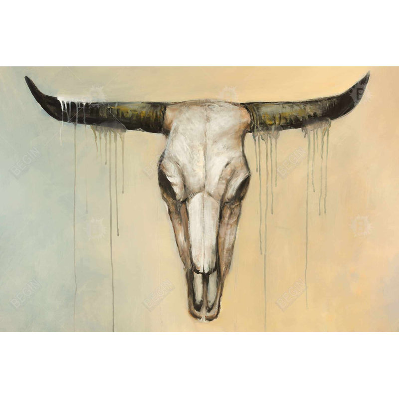" Bull skull " Print, 24" H x 36" W