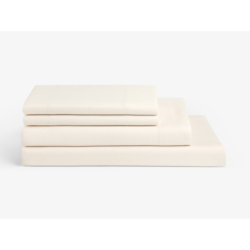 Spa 1200 Thread Count Sheet Set, Ivory, Queen Sheet Set with 2 Pillowcases