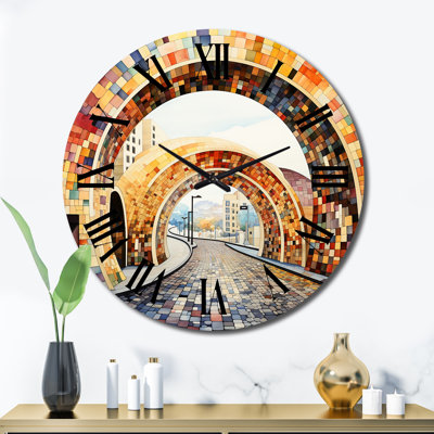Horloge murale Orange Bridge