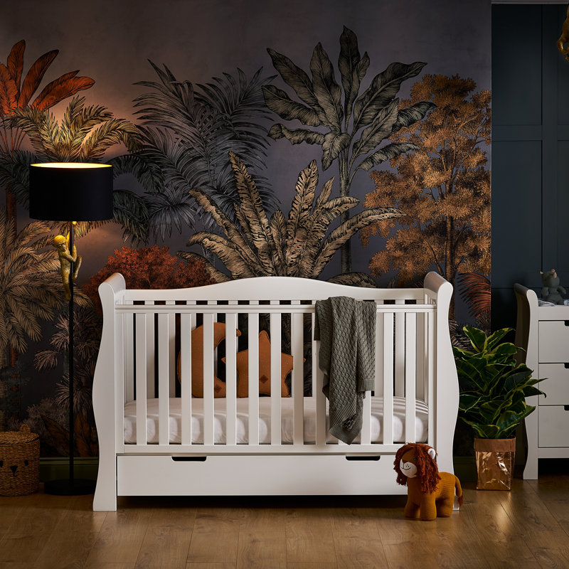 Stamford Luxe Cot Bed 3-Piece Nursery Furniture Set, White