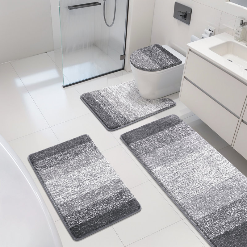 Tapis en microfibre Lazzuro , Bleu gris