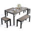 Ezzah Dining Set, Dining Table with Benches-746919469-771248274-746919458