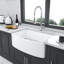 Évier de cuisine blanc 30 po - Évier de cuisine 30 po x 19 po x 10 po en porcelaine blanche