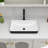 19"x12" Semi Recessed Vessel Ceramic Bathroom Sink Rectangular Drop-in Vanity Porcelain Sink White  Modern Art Basin
