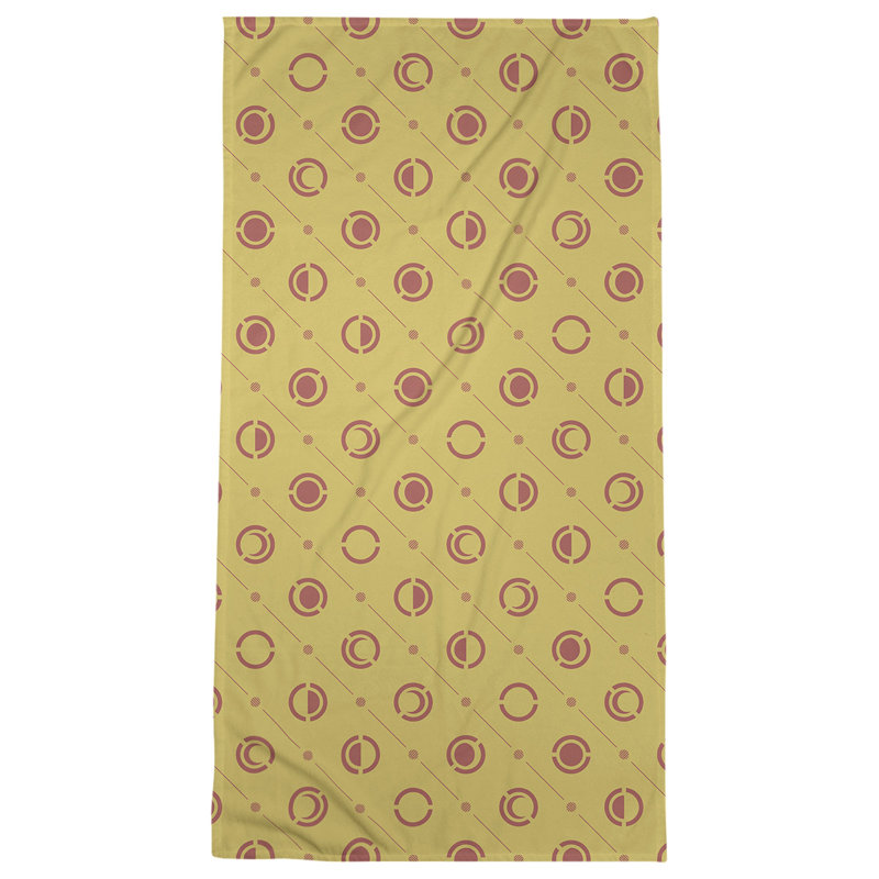 Serviette de bain Classic, Jaune lagon / rouge