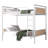 Twin XL Over Twin XL Metal Bunk Bed, Convertible Detachable Industrial Bunk Bed with Safety Guard Rails, Ladder, White