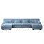 Canapé modulaire à combinaison libre, canapé en forme de U pour le salon, canapé confortable à 4 places avec 2 repose-pieds, chenille-600405825